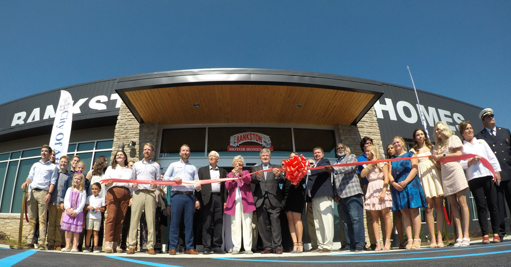 Service team celebrating a milestone